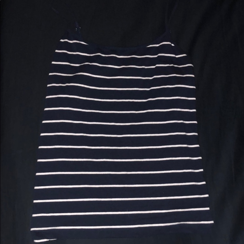 navy and white striped tank!!